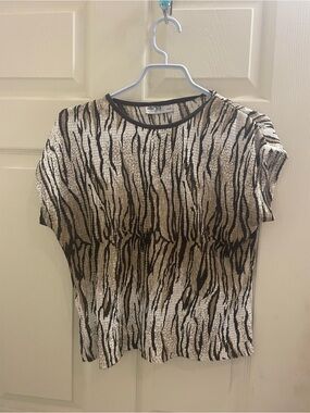 Lana Lee Zebra Print Crop Top Vintage y2k